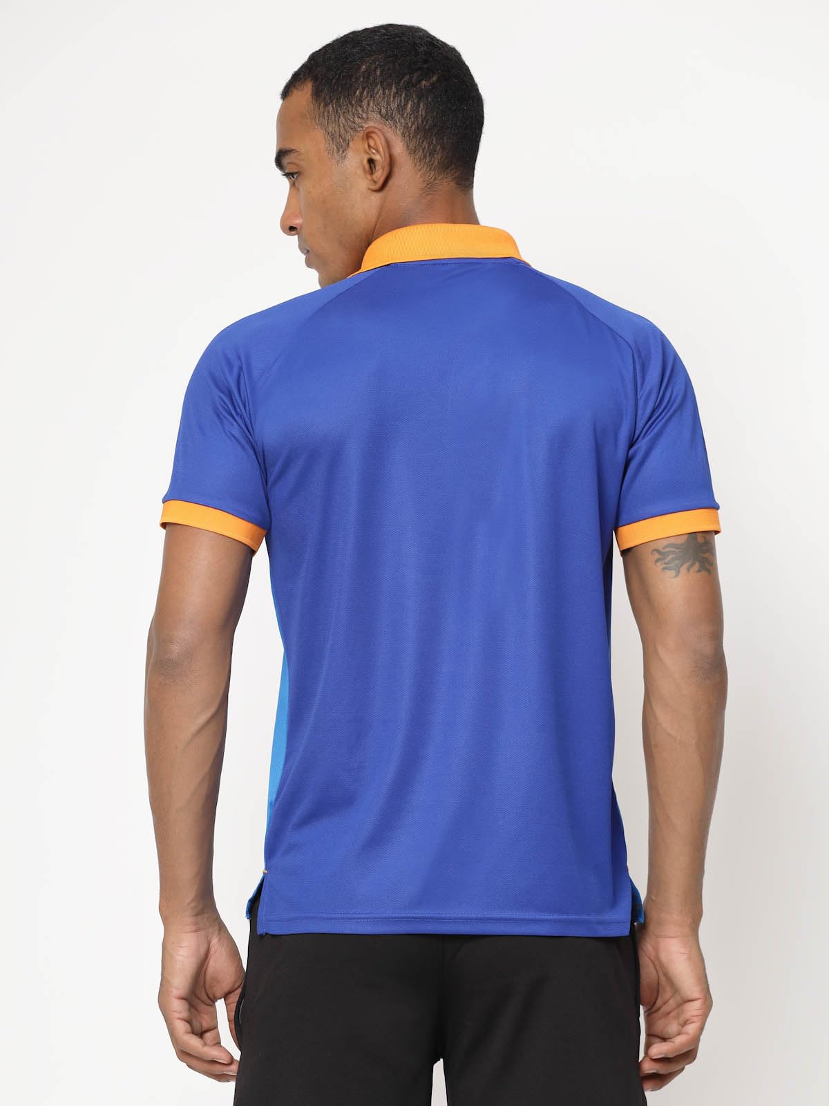 Fundoo Men's Raglan Polo T-Shirt – Sky Blue & Royal Blue Casual Wear