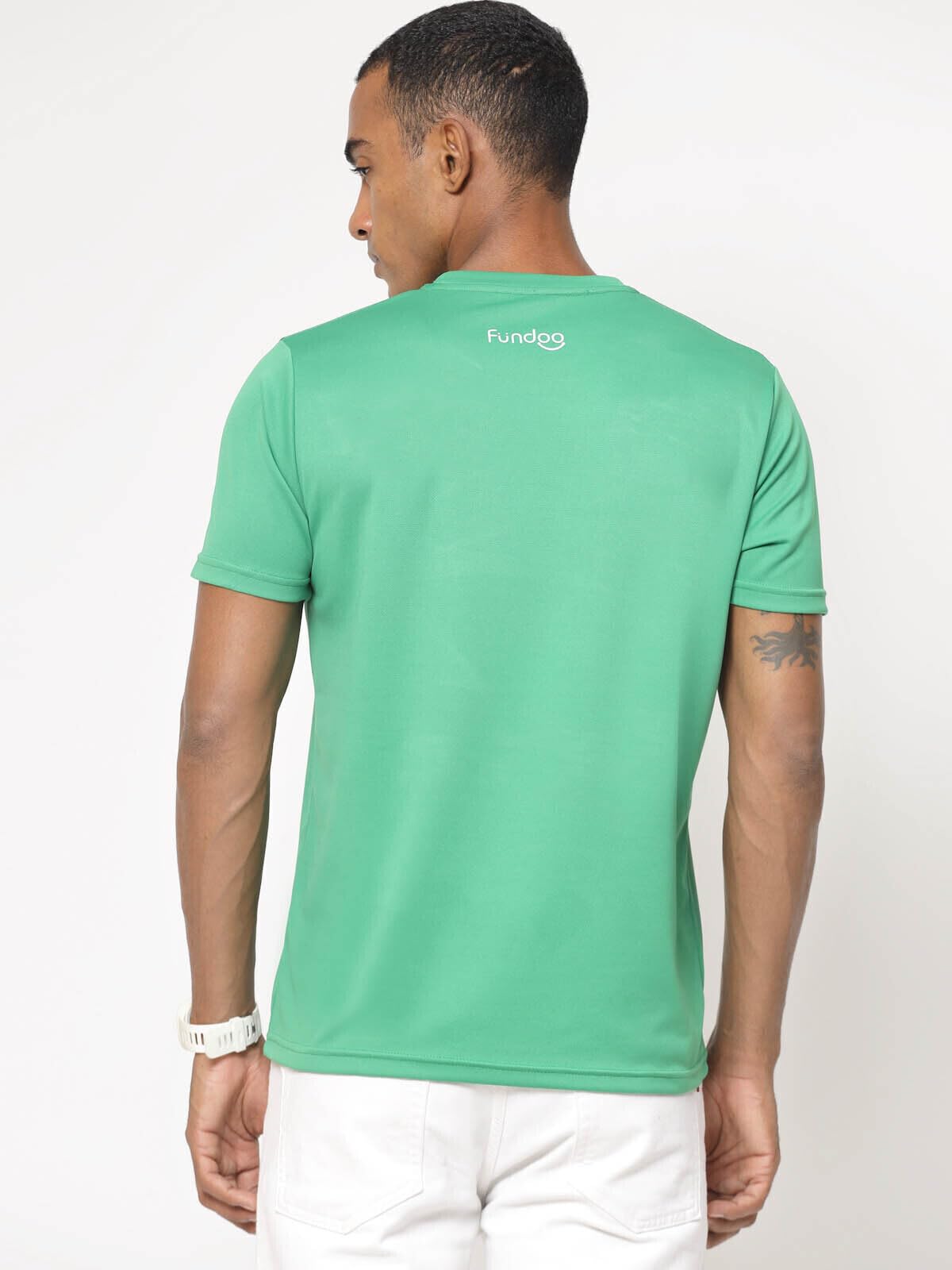 Fundoo Men's Spun Polyester T-Shirt – Mint Green | Casual Wear