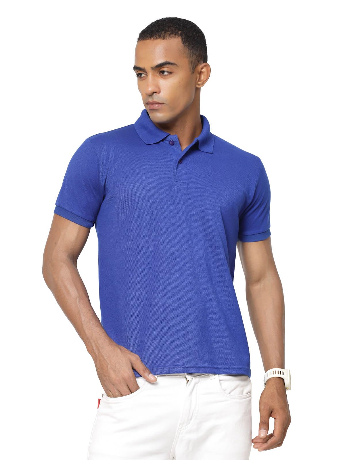 Fundoo Men's Polyester Polo T-Shirt – Royal Blue