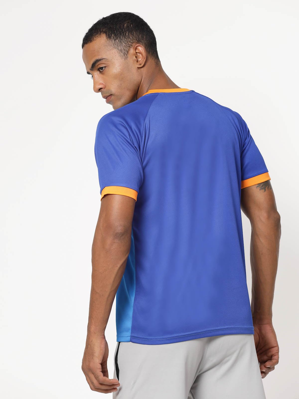 Fundoo Men's Raglan T-Shirt – Sky Blue & Royal Blue Active Wear