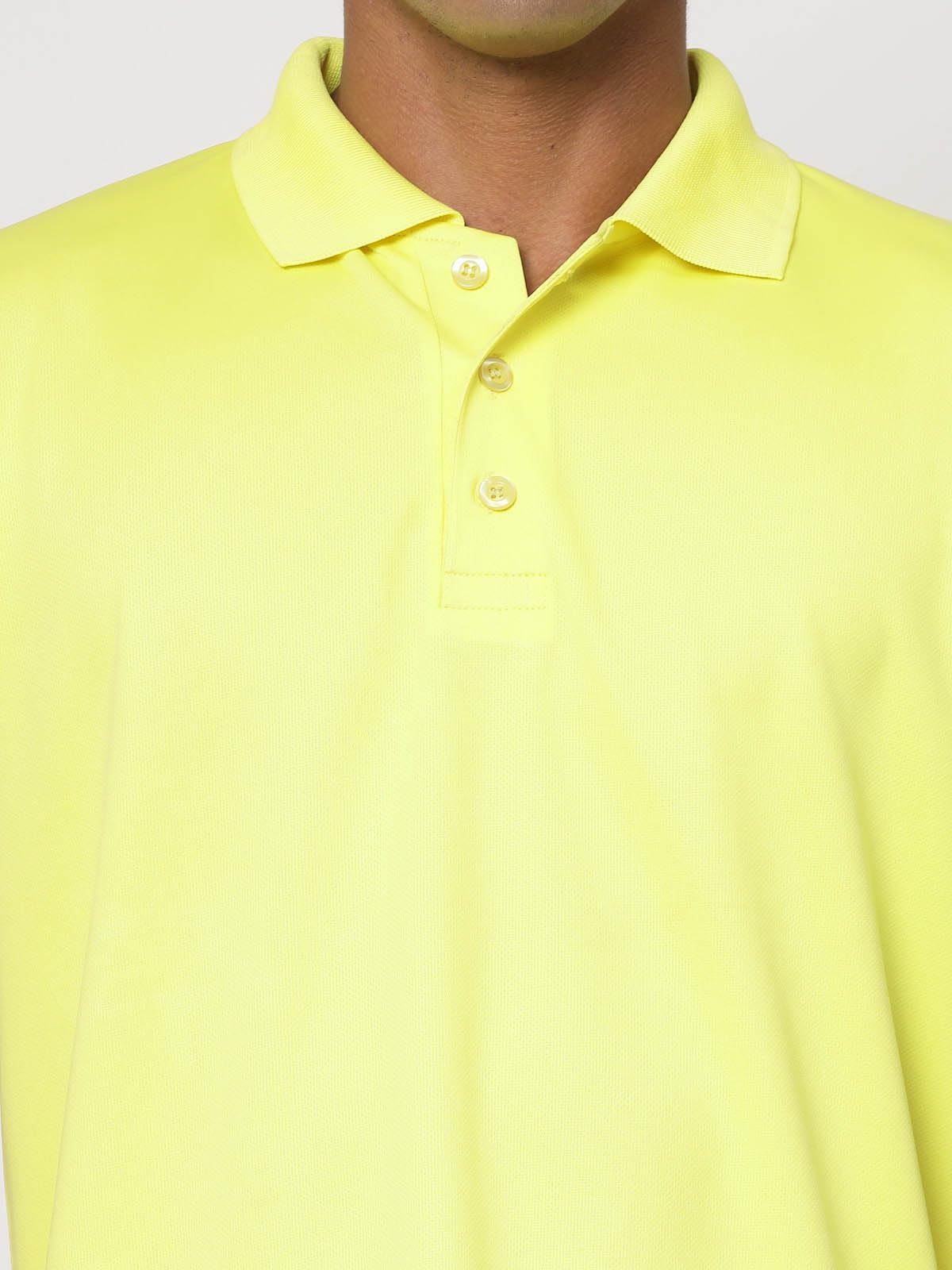 Fundoo Men's Polyester Polo T-Shirt –Yellow