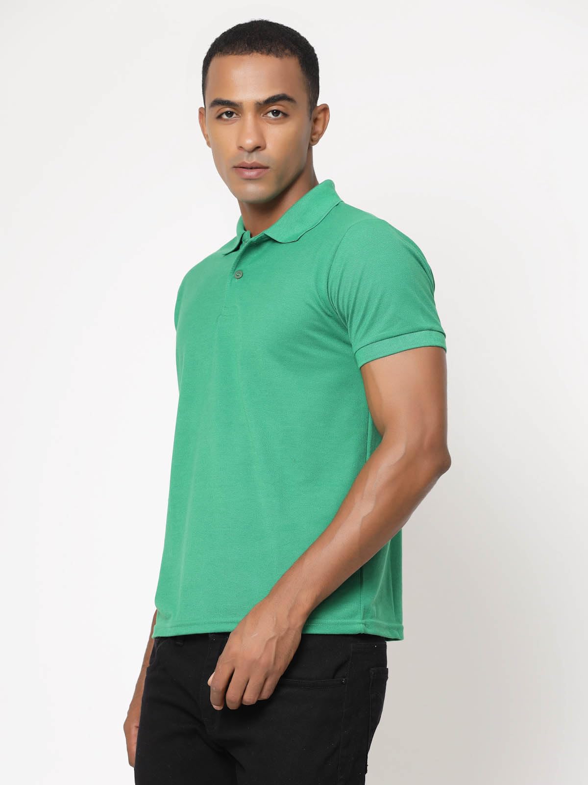 Fundoo Men's Polyester Polo T-Shirt – Green