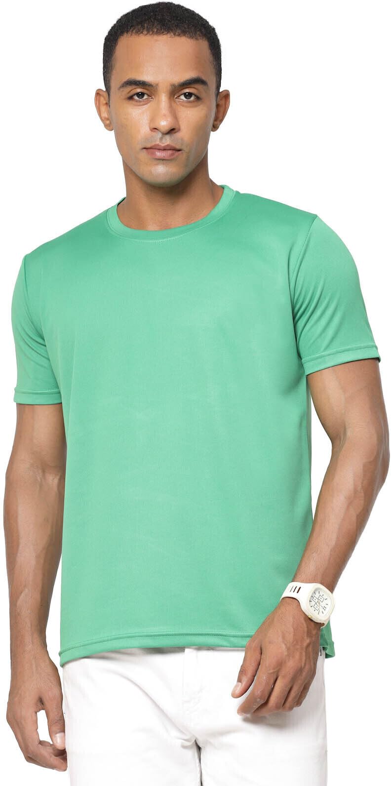 Fundoo Men's Spun Polyester T-Shirt – Mint Green | Casual Wear