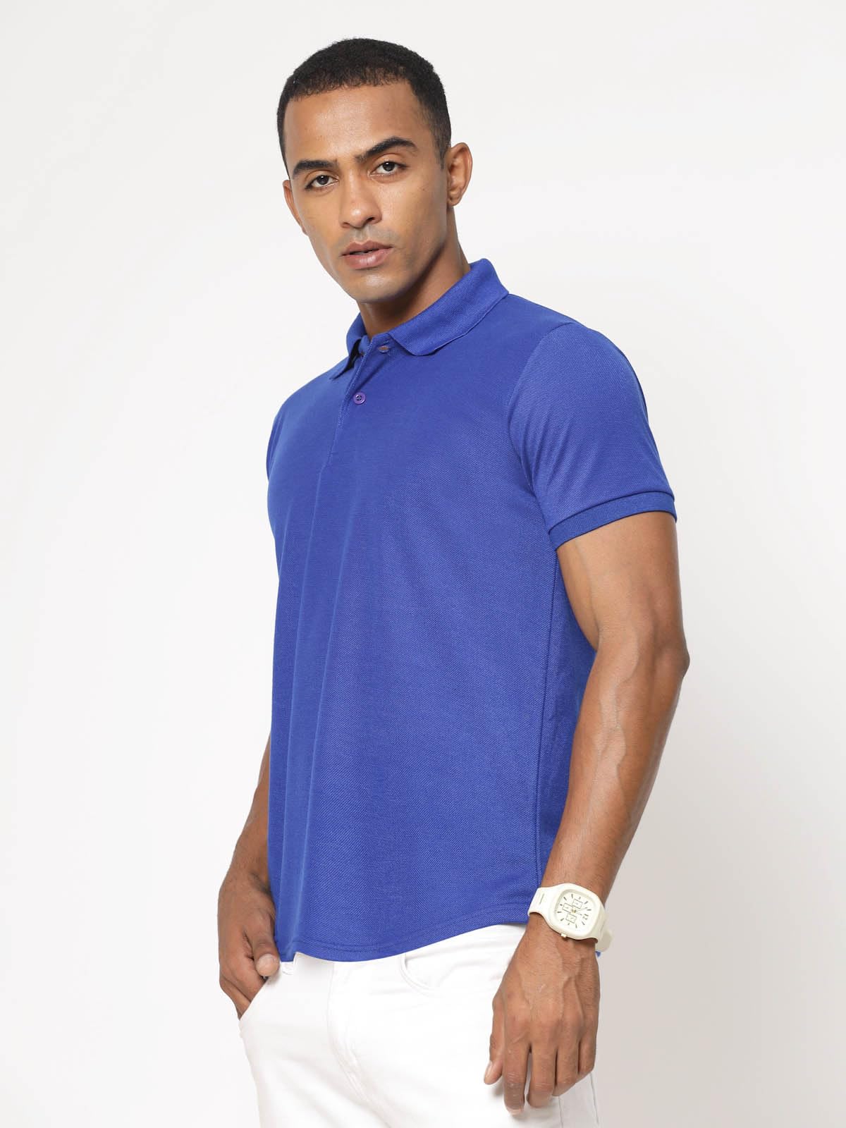 Fundoo Men's Polyester Polo T-Shirt – Royal Blue