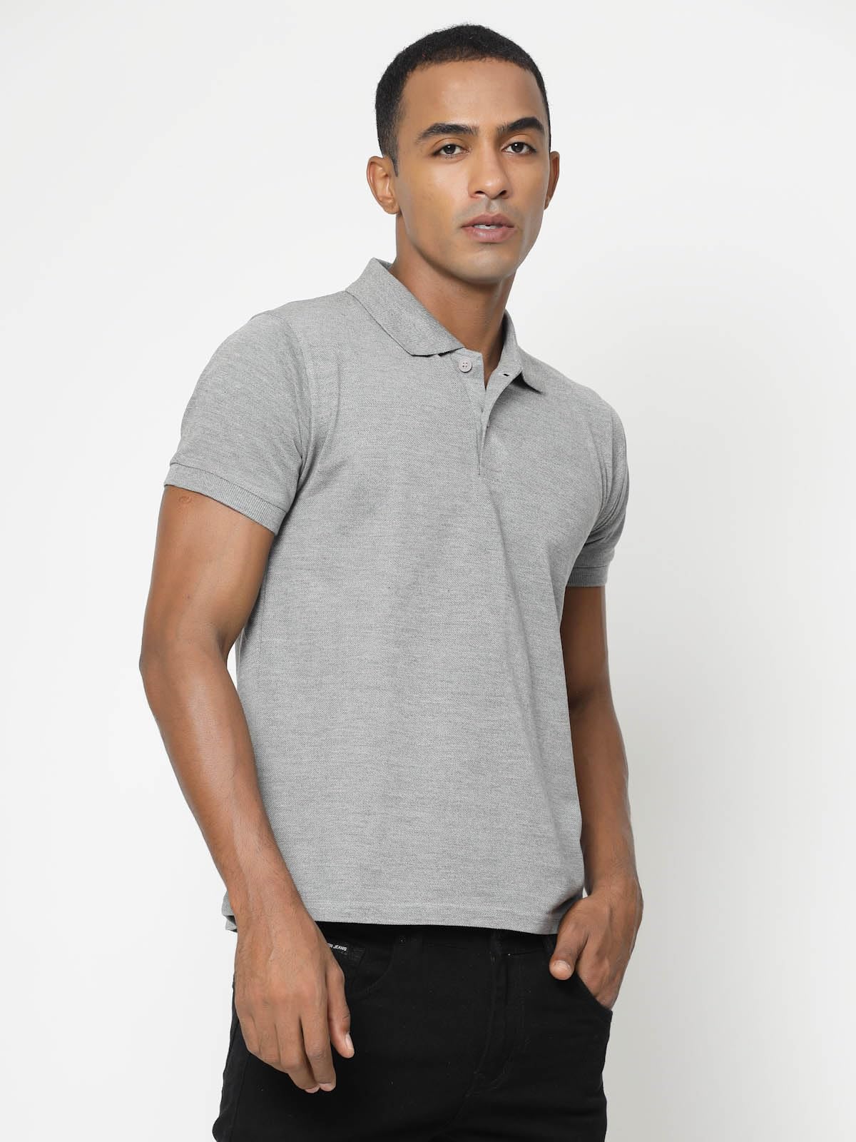 Fundoo Men's Polyester Polo T-Shirt – Grey