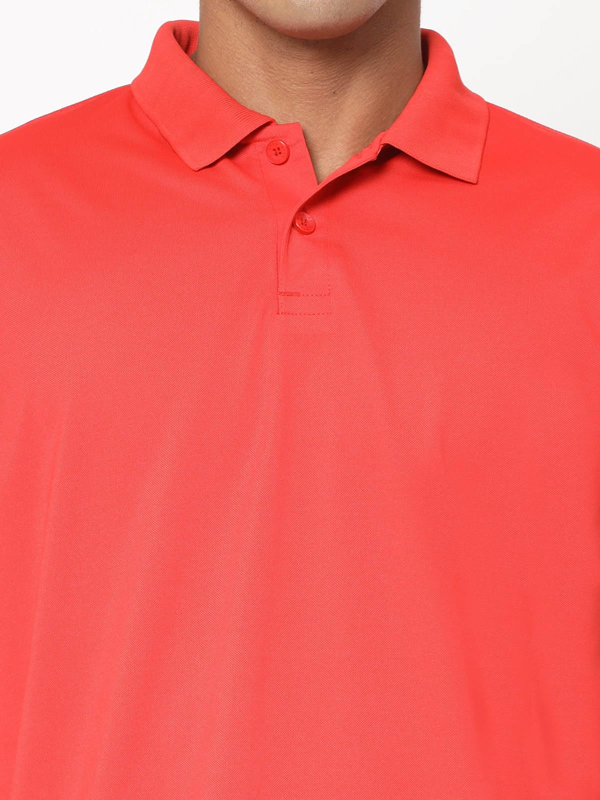 Fundoo Men's Polyester Polo T-Shirt –Red