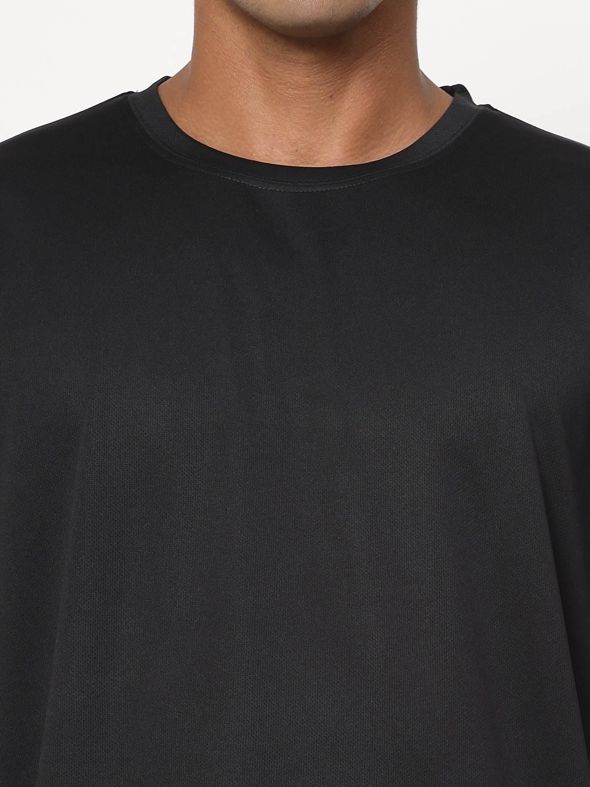 Fundoo Men's Spun Polyester T-Shirt – Black | Casual Wear