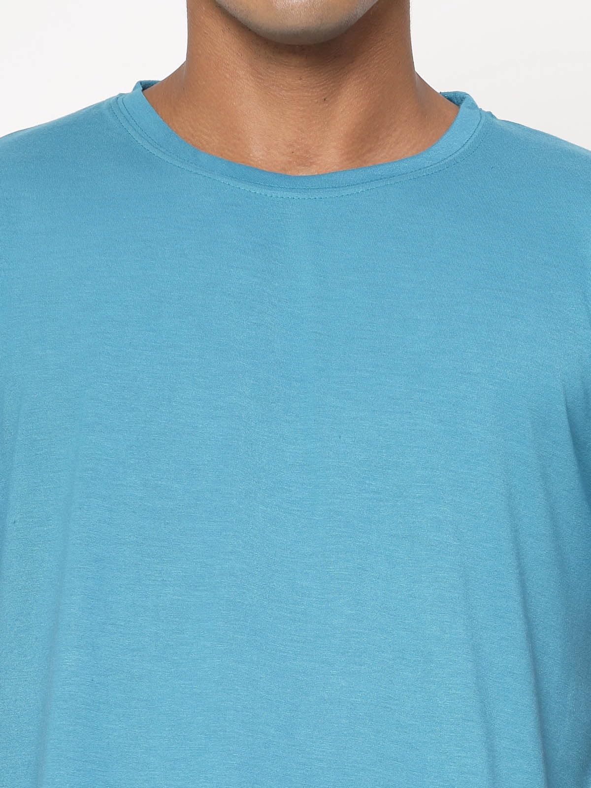 Fundoo Men's Spun Polyester T-Shirt – Sky Blue | Casual Wear