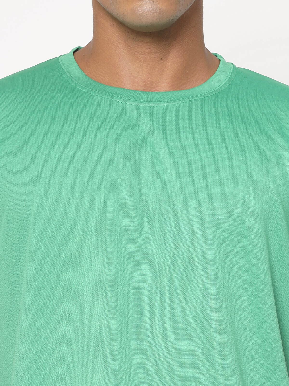 Fundoo Men's Spun Polyester T-Shirt – Mint Green | Casual Wear