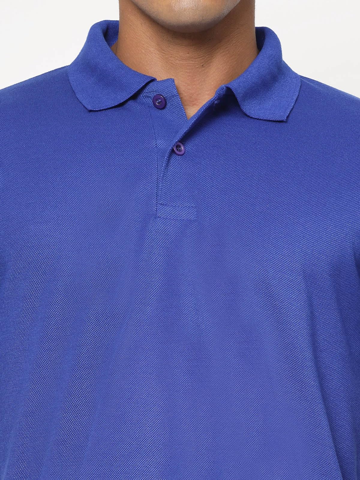 Fundoo Men's Polyester Polo T-Shirt – Royal Blue