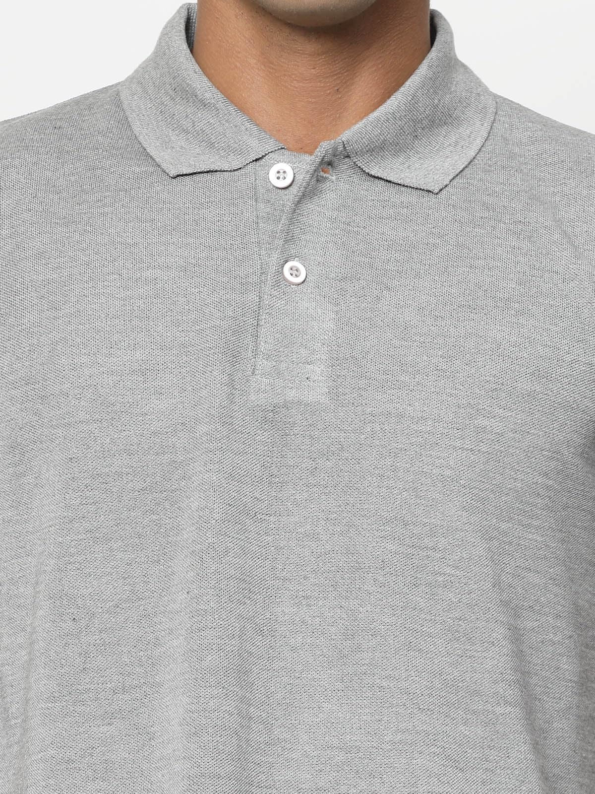 Fundoo Men's Polyester Polo T-Shirt – Grey